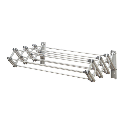 Rebrilliant Aluminum WallMounted Drying Rack & Reviews Wayfair Canada